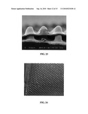 COLORED WEB MATERIAL COMPRISING A PLURALITY OF DISCRETE EXTENDED ELEMENTS diagram and image