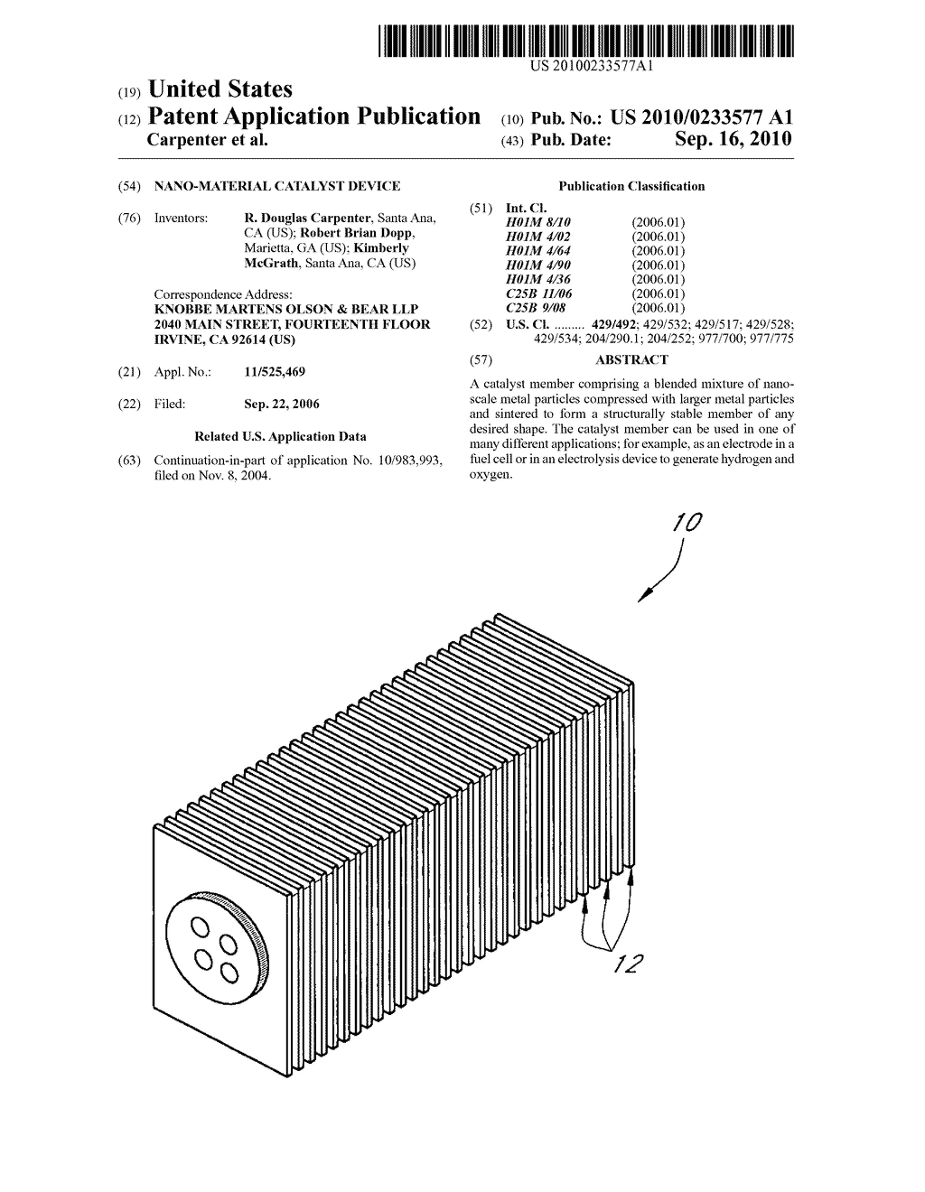 Nano-material catalyst device - diagram, schematic, and image 01