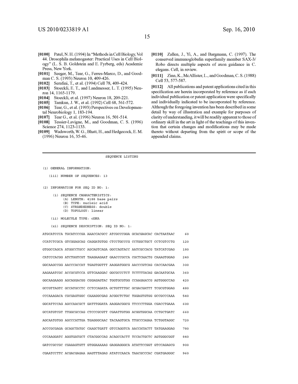 ROBO: A NOVEL FAMILY OF POLYPEPTIDES AND NUCLEIC ACIDS - diagram, schematic, and image 18