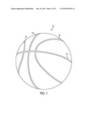 Basketball Having Indicia to Enhance Visibility diagram and image