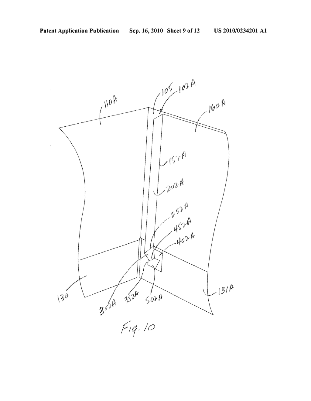 MATERIALS FOR AND METHOD FOR MANUFACTURING A CONTAINER WITH CORNER SUPPORTS AND THE RESULTING CONTAINER - diagram, schematic, and image 10