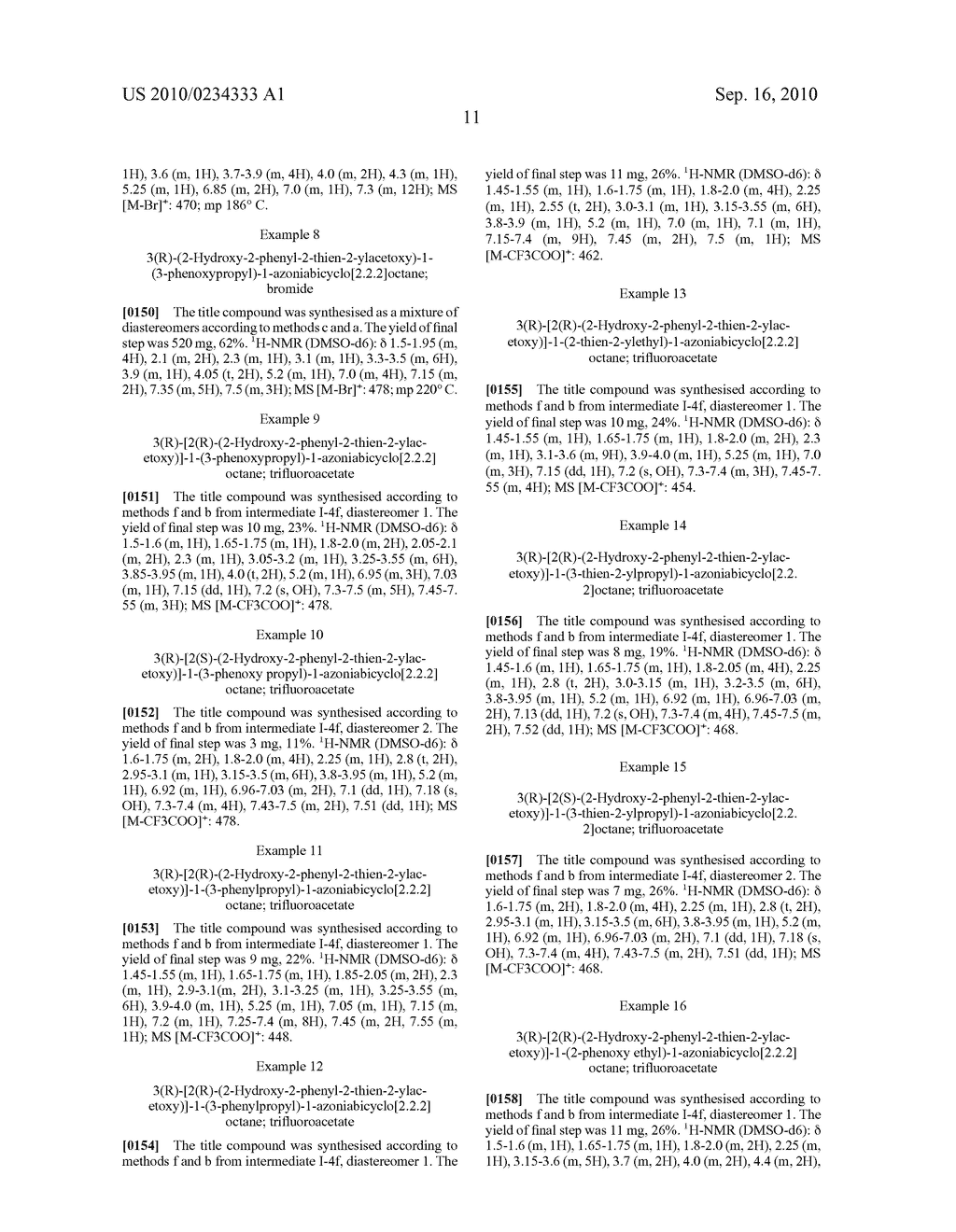 NOVEL QUINUCLIDINE DERIVATIVES AND MEDICINAL COMPOSITIONS CONTAINING THE SAME - diagram, schematic, and image 12