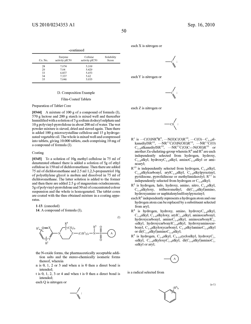 SULFONYLAMINO-DERIVATIVES AS NOVEL INHIBITORS OF HISTONE DEACETYLASE - diagram, schematic, and image 51