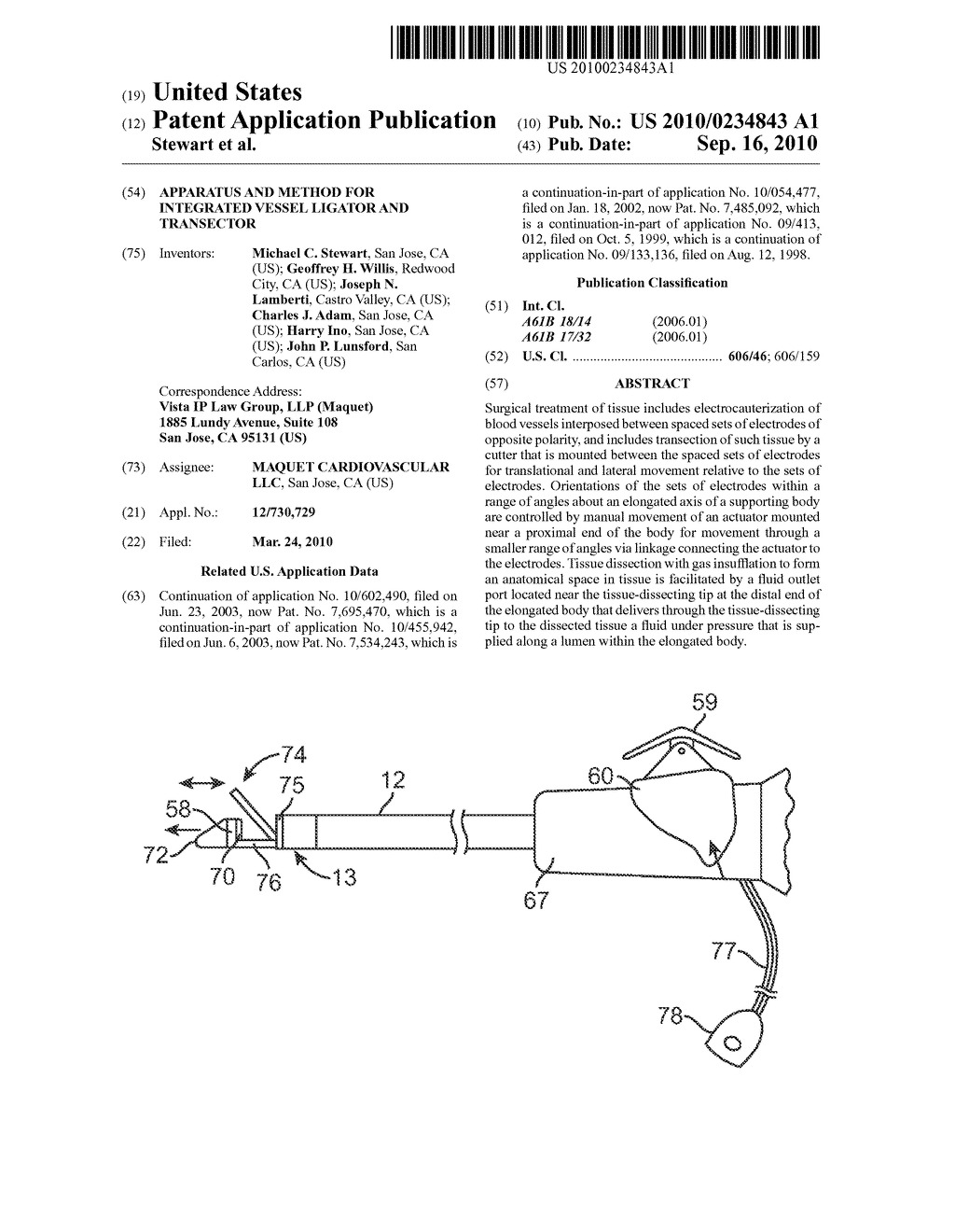 APPARATUS AND METHOD FOR INTEGRATED VESSEL LIGATOR AND TRANSECTOR - diagram, schematic, and image 01