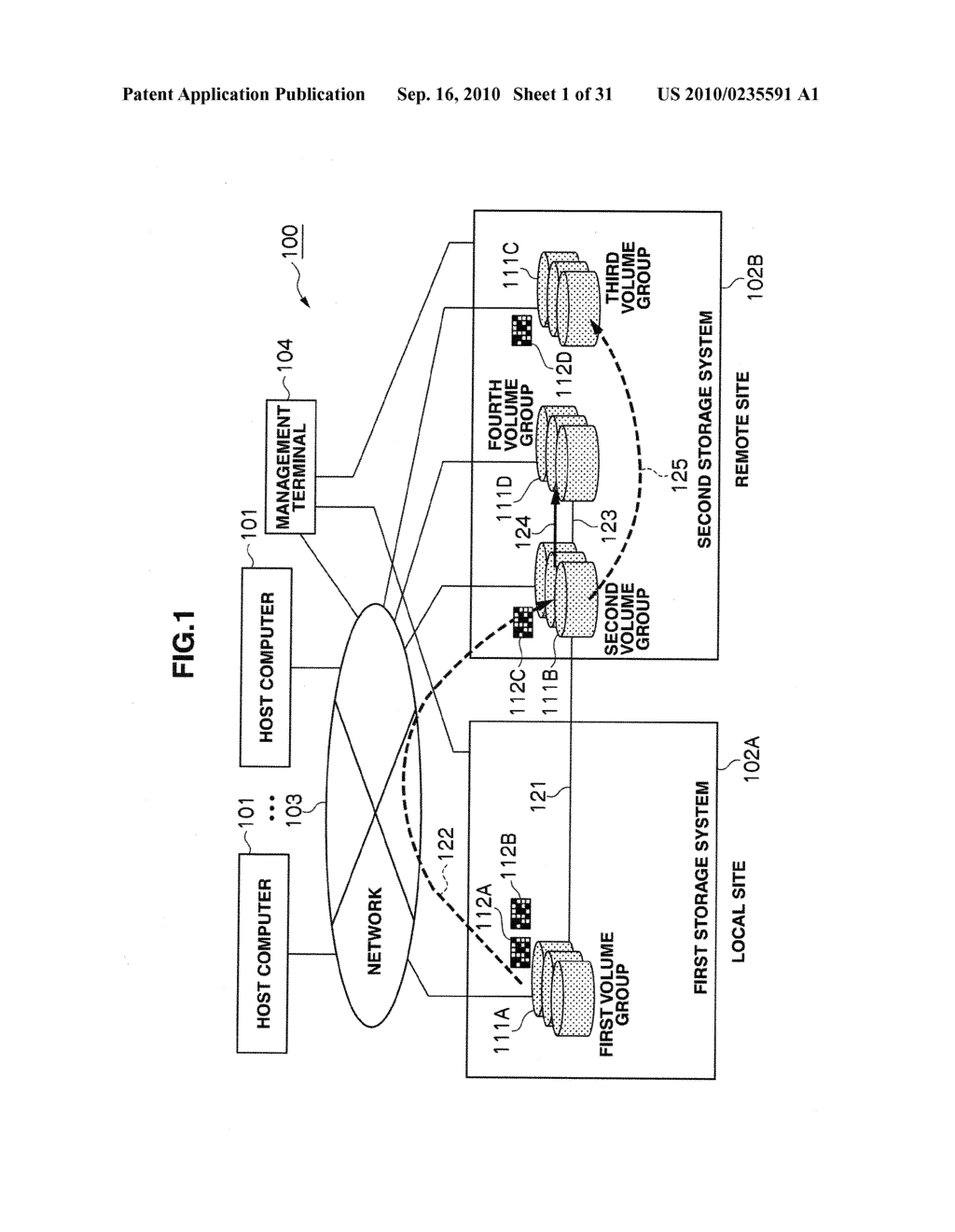 COMPUTER SYSTEM AND SNAPSHOT CREATION METHOD THEREOF, DELAYING SNAPSHOT CREATION UNTIL PENDING TRANSFER BETWEEN VOLUMES IS COMPLETE - diagram, schematic, and image 02