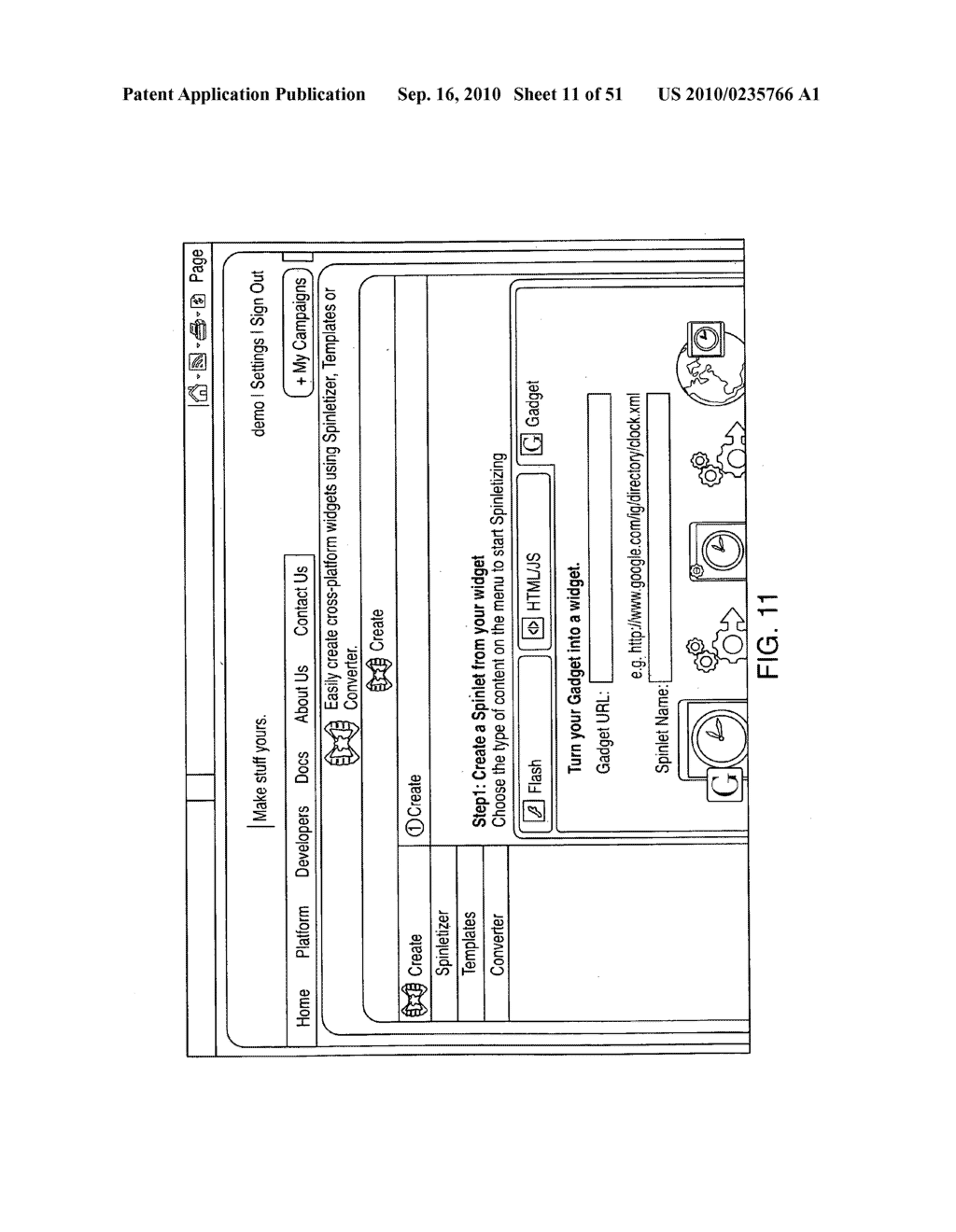 Device and method for creating, distributing, managing and monetizing widgets - diagram, schematic, and image 12