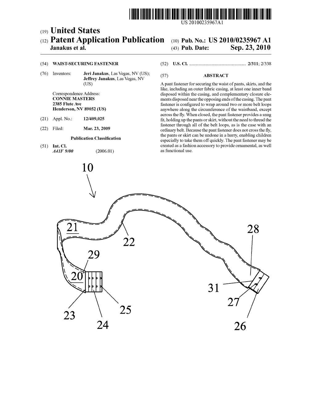 Waist-Securing Fastener - diagram, schematic, and image 01