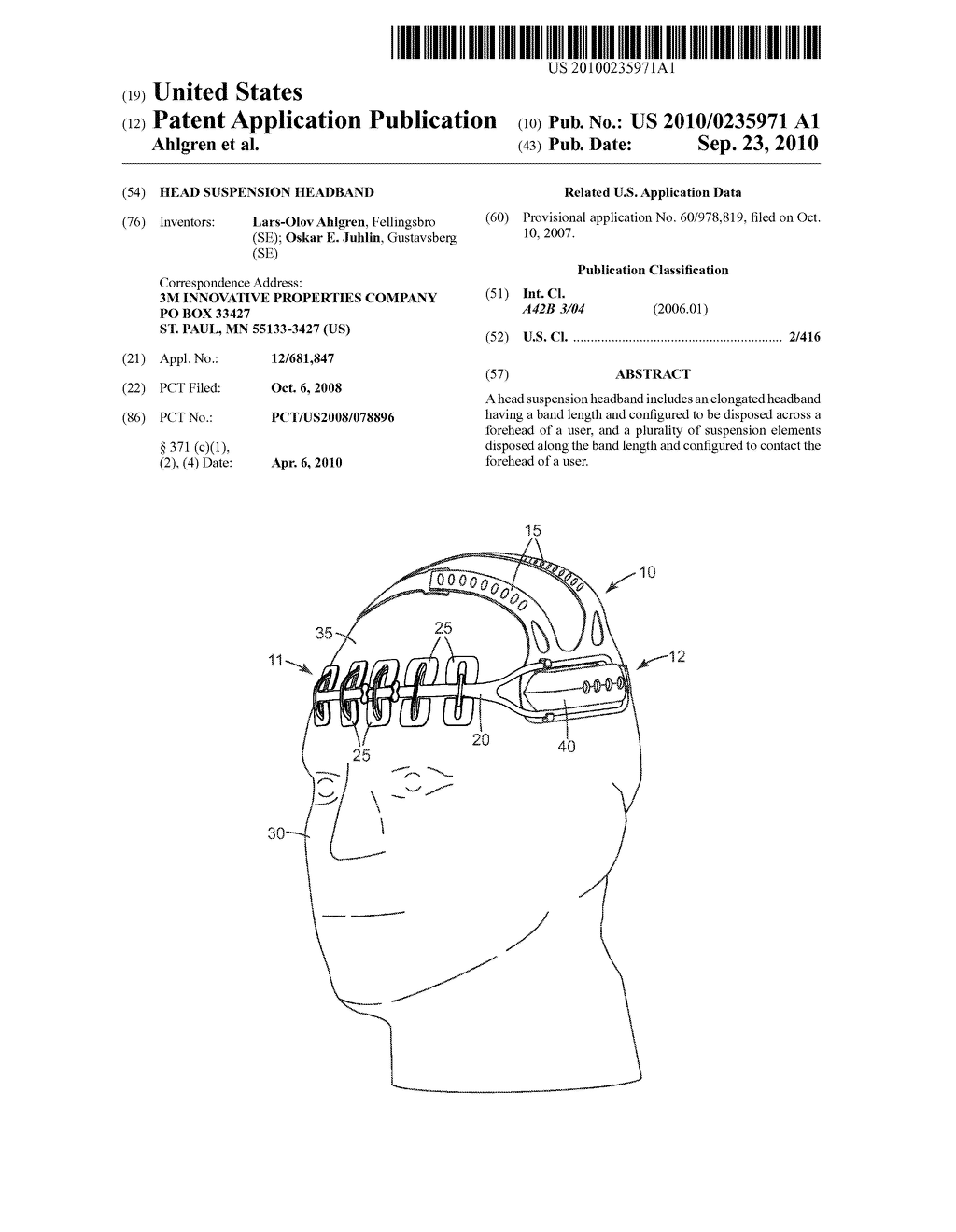 Head Suspension Headband - diagram, schematic, and image 01