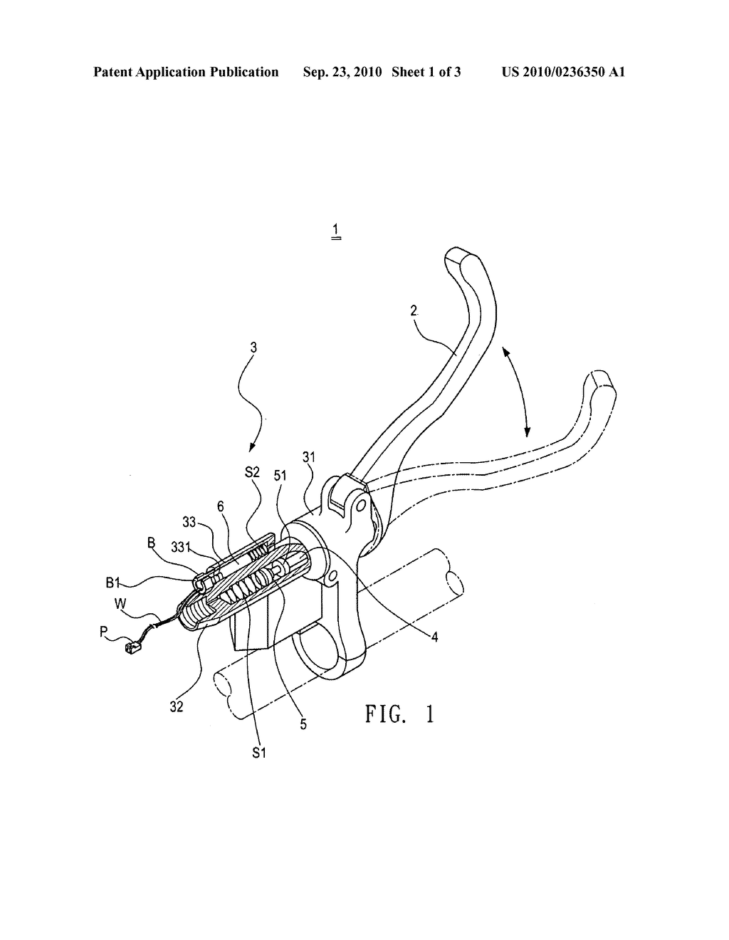 Brake operating device with magnetic brake sensitivity adjustment arrangement for bicycles - diagram, schematic, and image 02