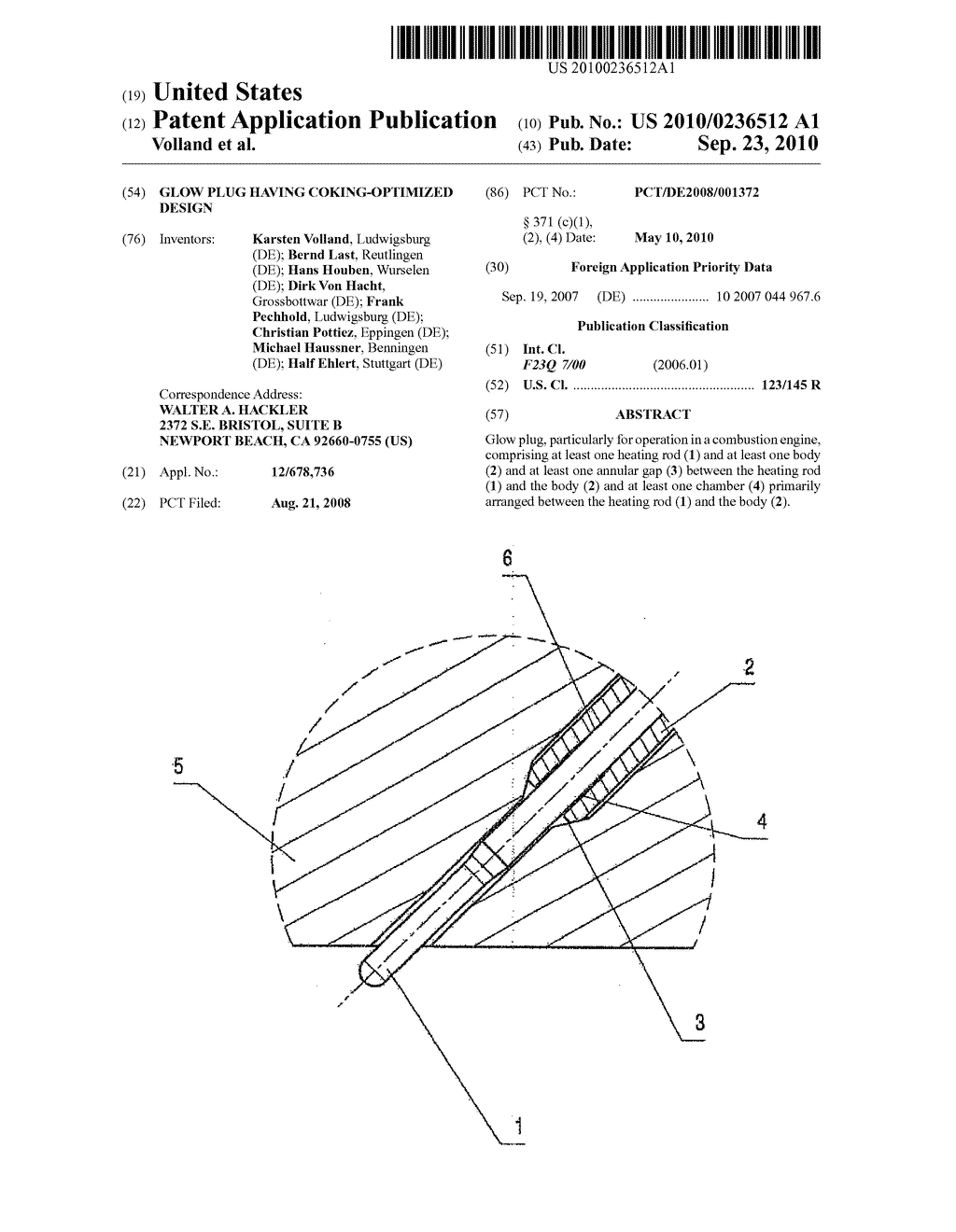 Glow plug having coking-optimized design - diagram, schematic, and image 01