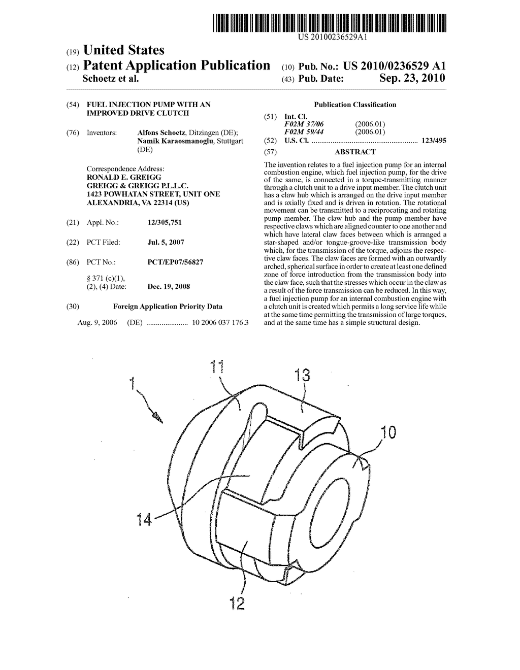 FUEL INJECTION PUMP WITH AN IMPROVED DRIVE CLUTCH - diagram, schematic, and image 01