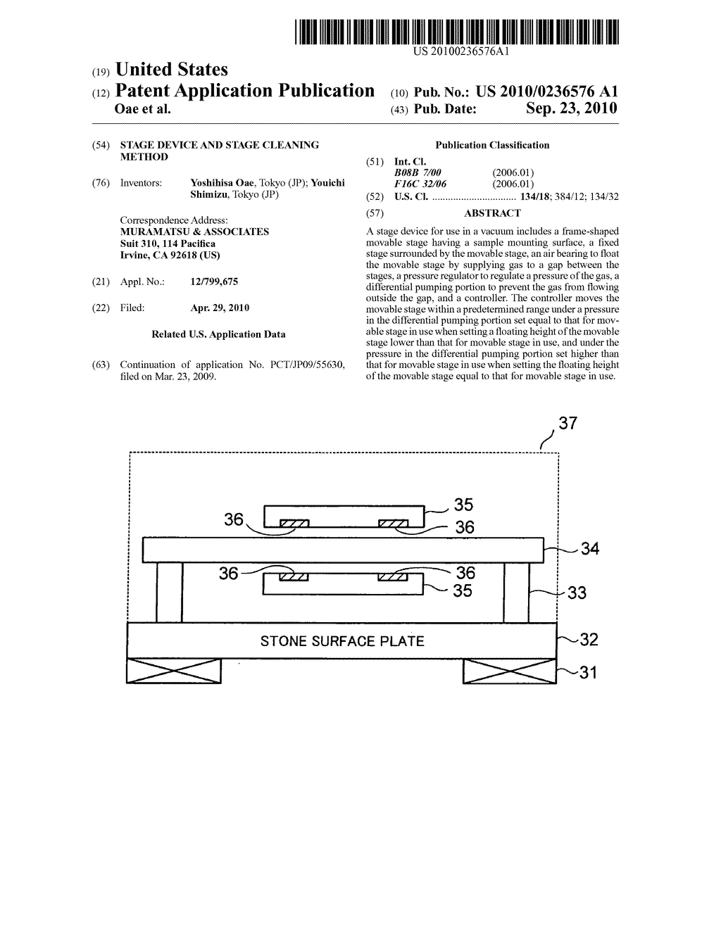 Stage device and stage cleaning method - diagram, schematic, and image 01