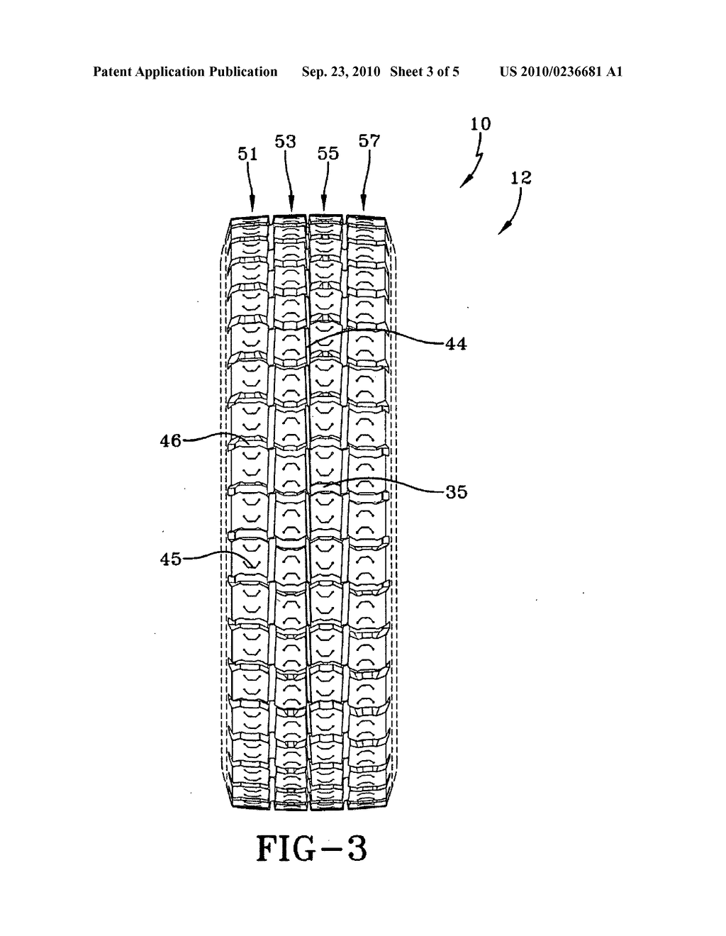 TIRE HAVING TREAD BLOCKS WITH BLENDED WALLS - diagram, schematic, and image 04