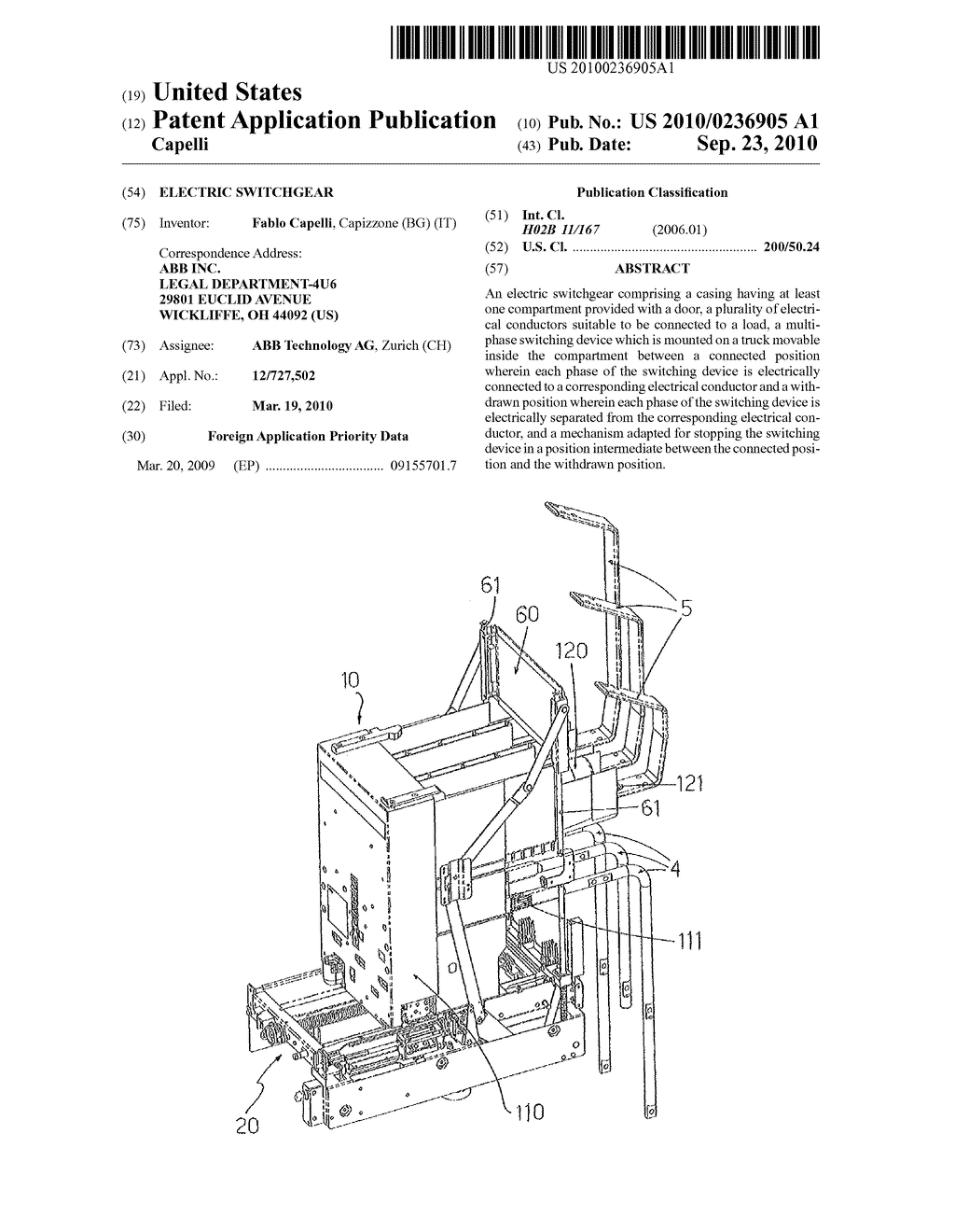 ELECTRIC SWITCHGEAR - diagram, schematic, and image 01