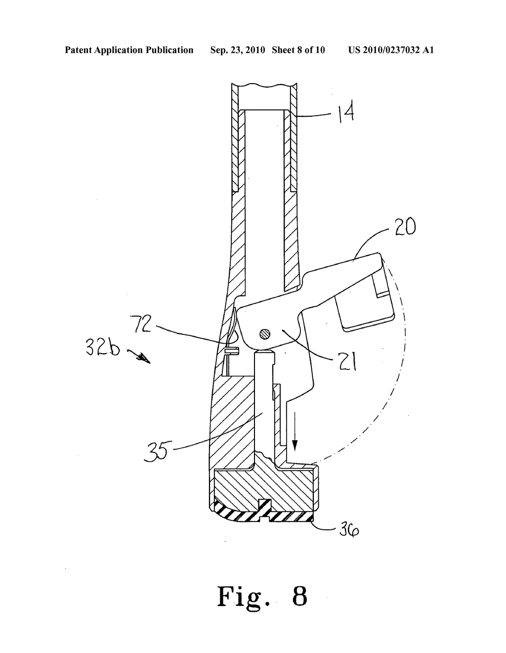 Tension-mounted pole caddy - diagram, schematic, and image 09