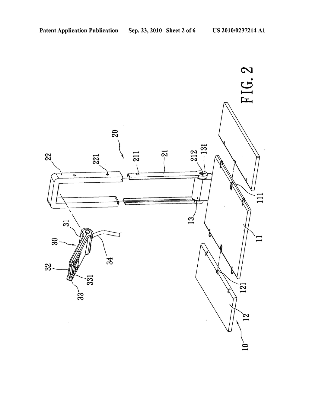 Portable material exhibiting apparatus - diagram, schematic, and image 03