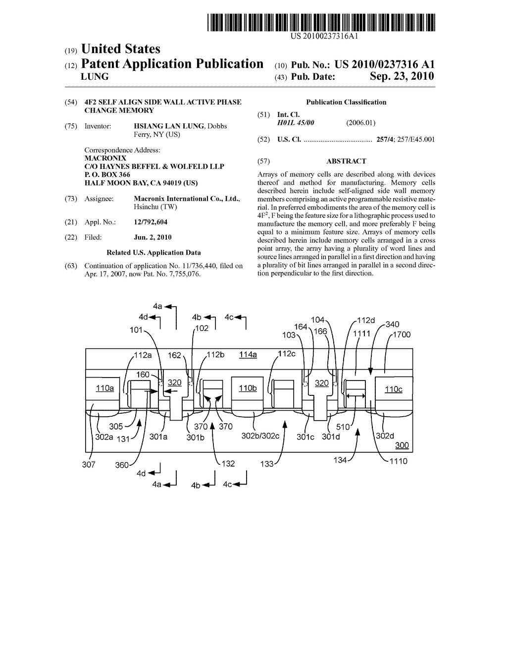 4F2 SELF ALIGN SIDE WALL ACTIVE PHASE CHANGE MEMORY - diagram, schematic, and image 01