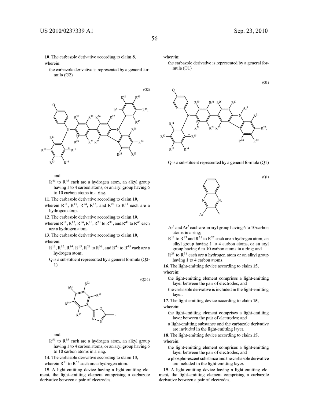 Carbazole Derivative with Heteroaromatic Ring, and Light-Emitting Element, Light-Emitting Device, and Electronic Device Using Carbazole Derivative with Heteroaromatic Ring - diagram, schematic, and image 85