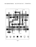 Channelized Gate Level Cross-Coupled Transistor Device with Equal Width PMOS Transistors and Equal Width NMOS Transistors diagram and image