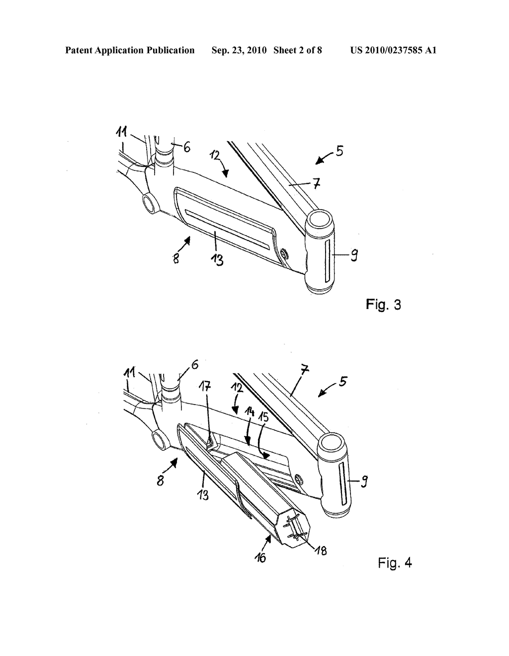 BICYCLE FRAME FOR RECEIVING A BATTERY UNIT AND ASSOCIATED BATTERY UNIT - diagram, schematic, and image 03