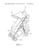 FOLDABLE FULL-FEATURED STROLLER CAPABLE OF MINIMIZING THE FOLDED SIZE OF THE STROLLER diagram and image