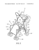 FOLDABLE FULL-FEATURED STROLLER CAPABLE OF MINIMIZING THE FOLDED SIZE OF THE STROLLER diagram and image