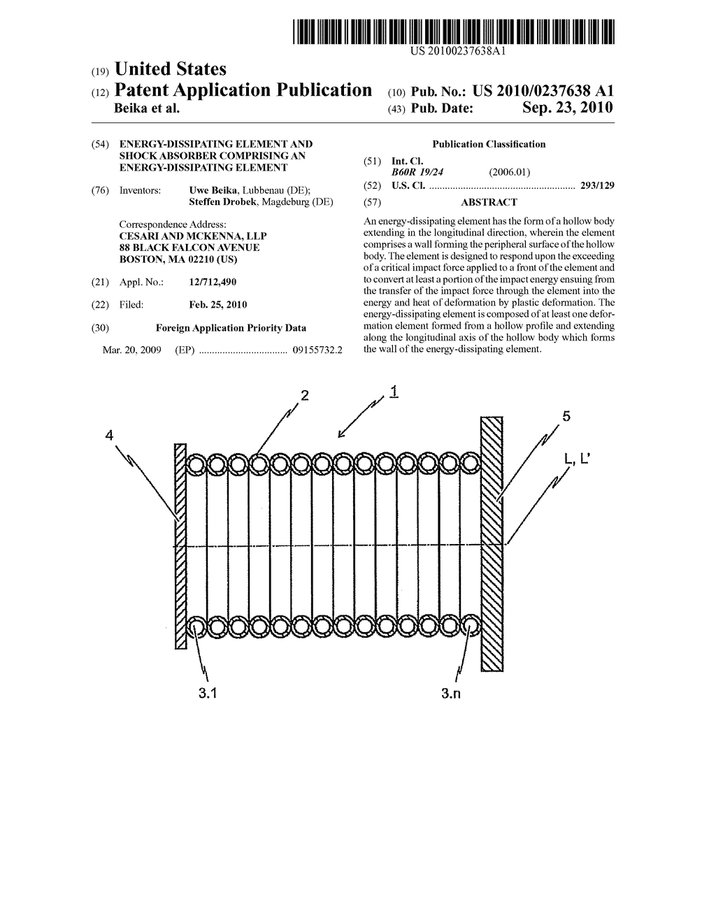 ENERGY-DISSIPATING ELEMENT AND SHOCK ABSORBER COMPRISING AN ENERGY-DISSIPATING ELEMENT - diagram, schematic, and image 01