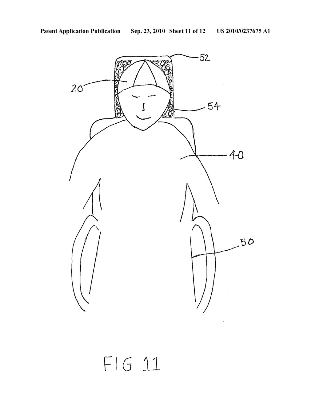 Means of keeping a disabled child's head upright - diagram, schematic, and image 12