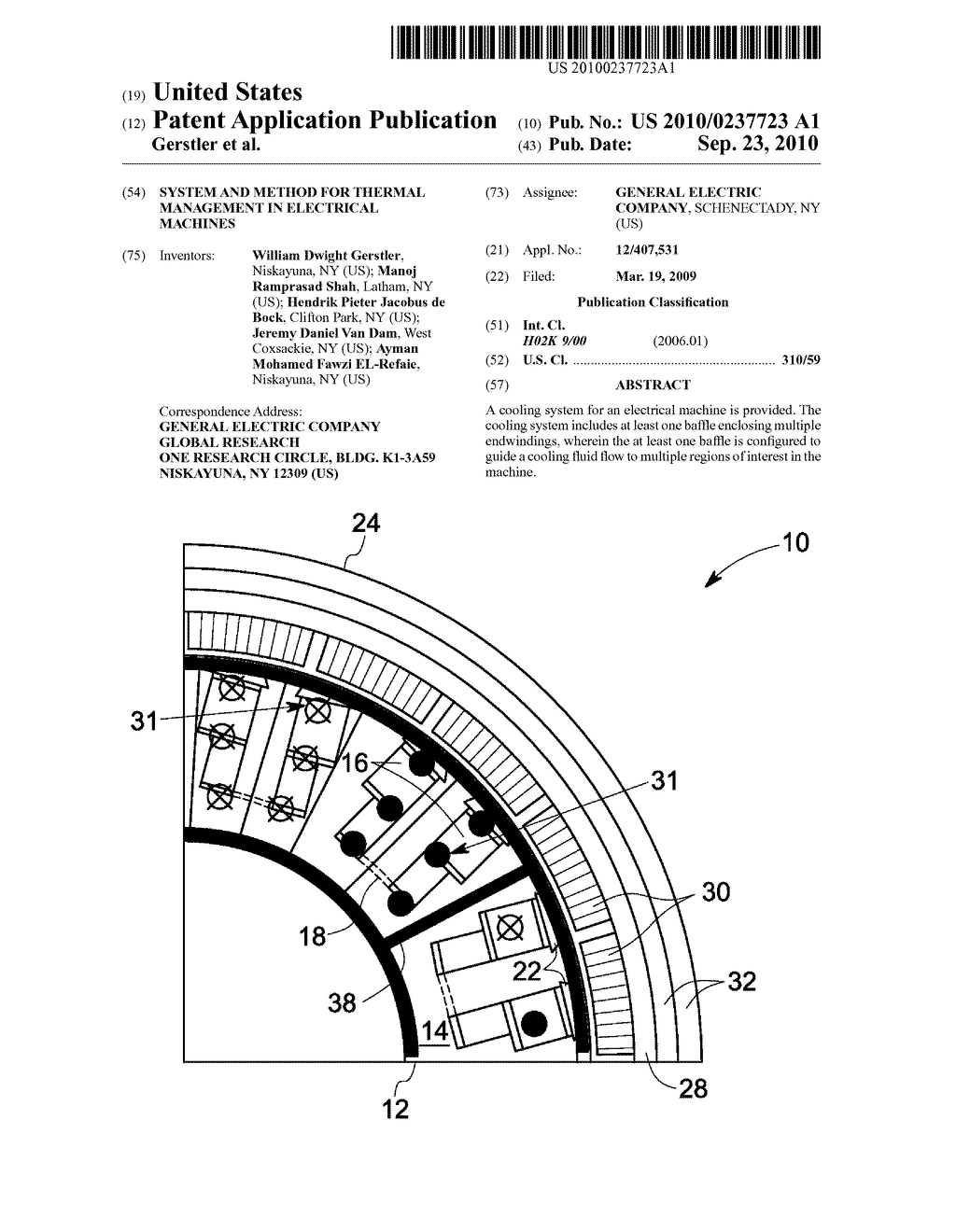 SYSTEM AND METHOD FOR THERMAL MANAGEMENT IN ELECTRICAL MACHINES - diagram, schematic, and image 01