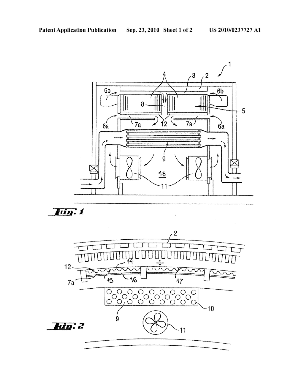 ARRANGEMENT AND METHOD FOR COOLING AN ELECTRICAL MACHINE - diagram, schematic, and image 02