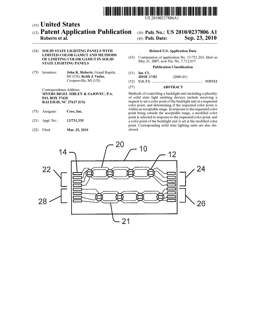 Solid State Lighting Panels with Limited Color Gamut and Methods of Limiting Color Gamut in Solid State Lighting Panels - diagram, schematic, and image 01