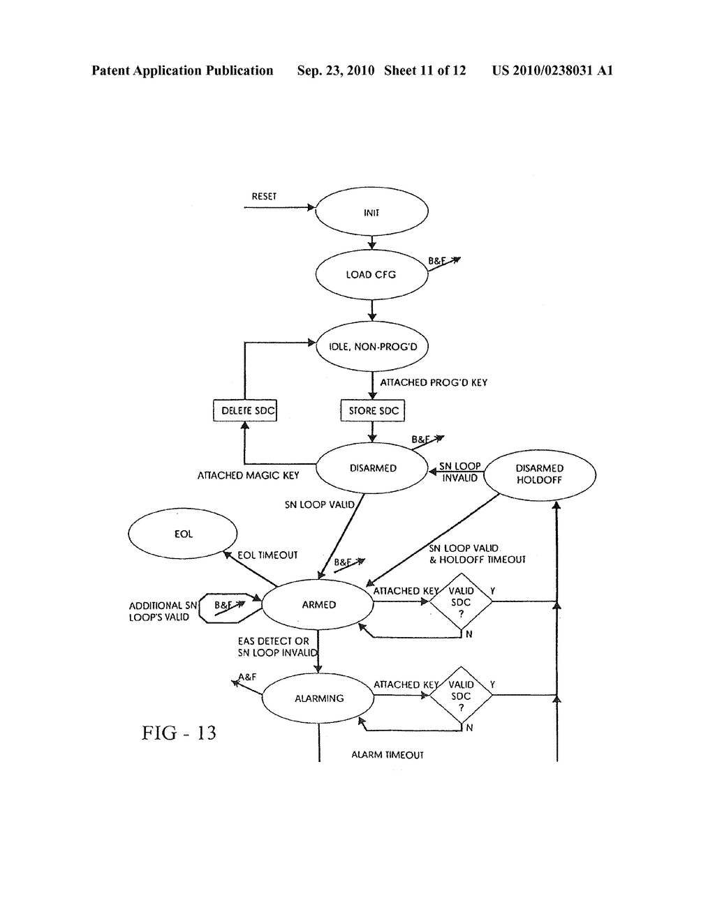 SECURITY SYSTEM AND METHOD FOR PROTECTING MERCHANDISE - diagram, schematic, and image 12