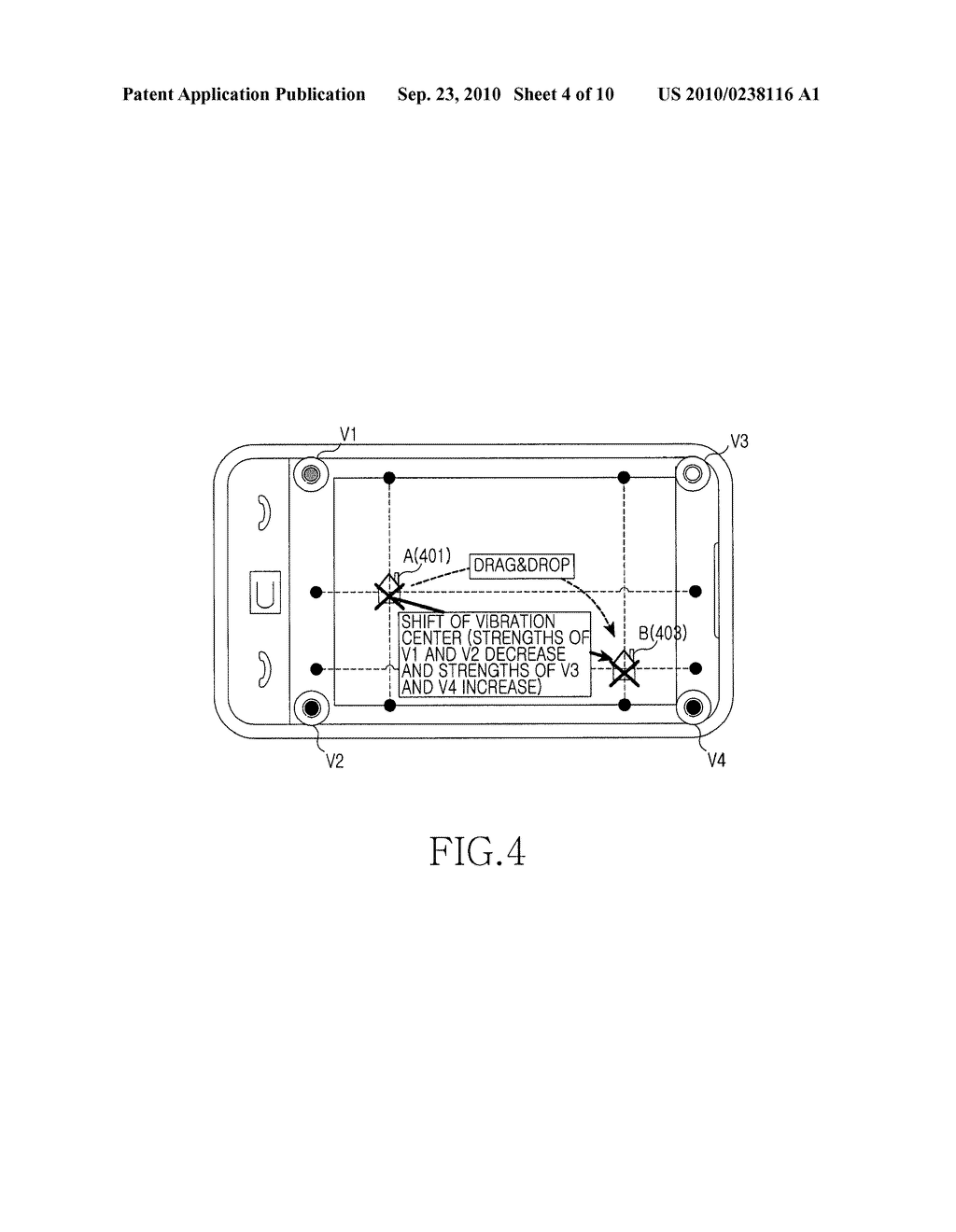 METHOD AND APPARATUS OF PROVIDING HAPTIC EFFECT USING A PLURALITY OF VIBRATORS IN A PORTABLE TERMINAL - diagram, schematic, and image 05