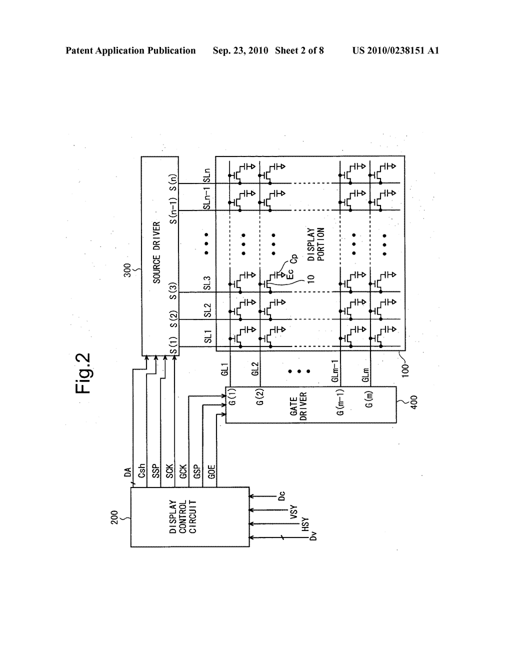 Displaying device, its driving circuit and its driving method - diagram, schematic, and image 03