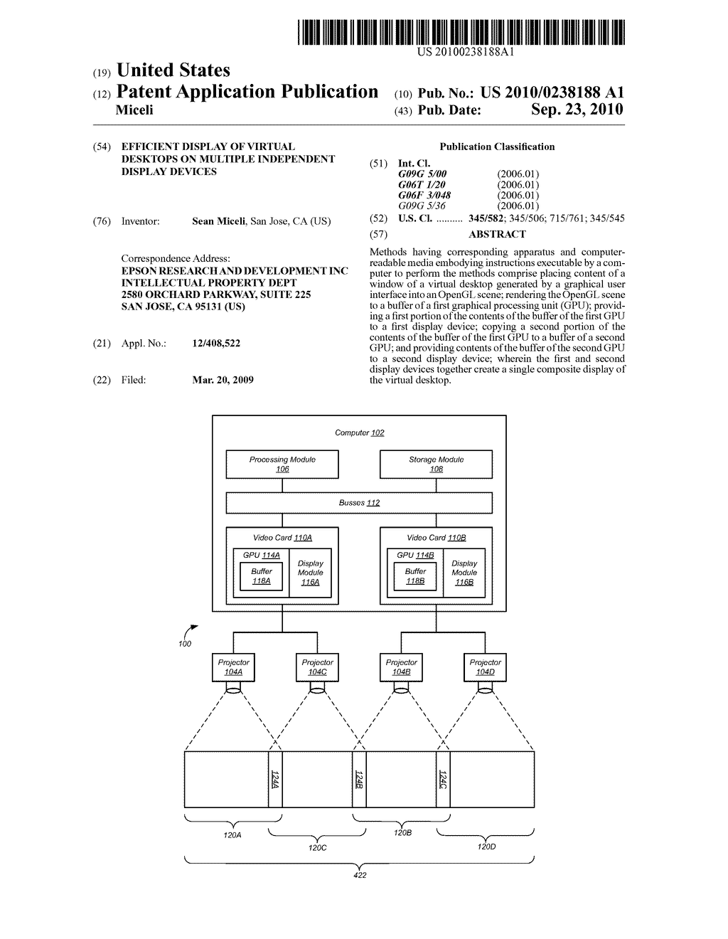 Efficient Display of Virtual Desktops on Multiple Independent Display Devices - diagram, schematic, and image 01