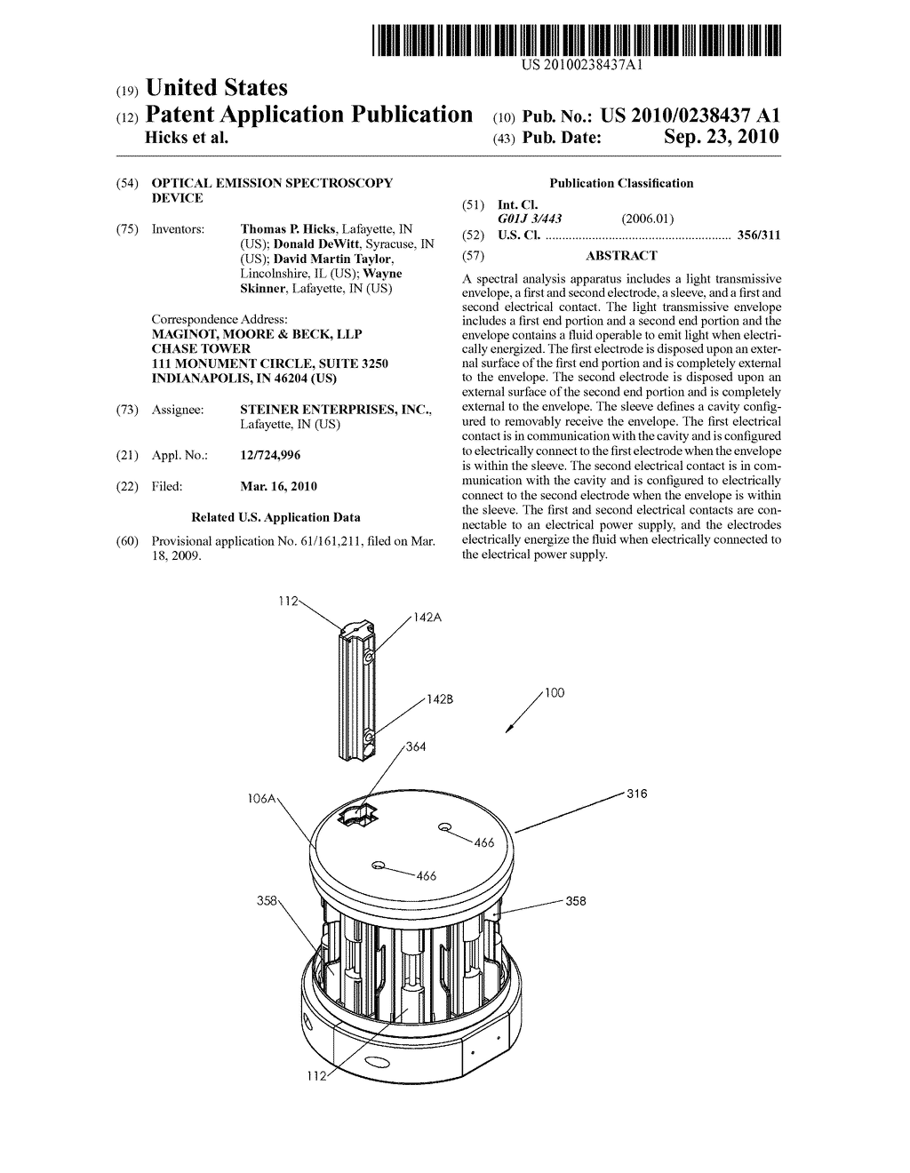 Optical Emission Spectroscopy Device - diagram, schematic, and image 01