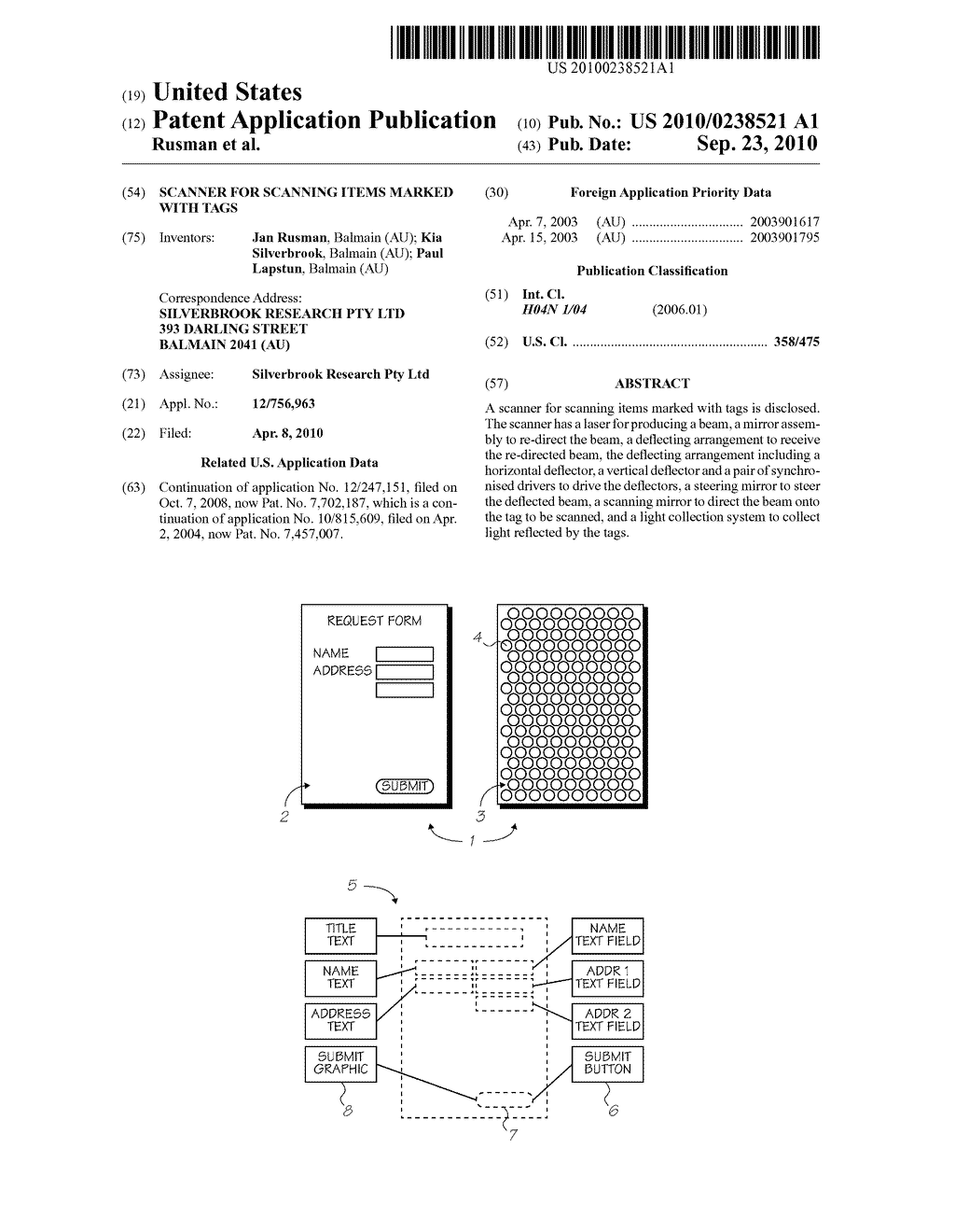 SCANNER FOR SCANNING ITEMS MARKED WITH TAGS - diagram, schematic, and image 01