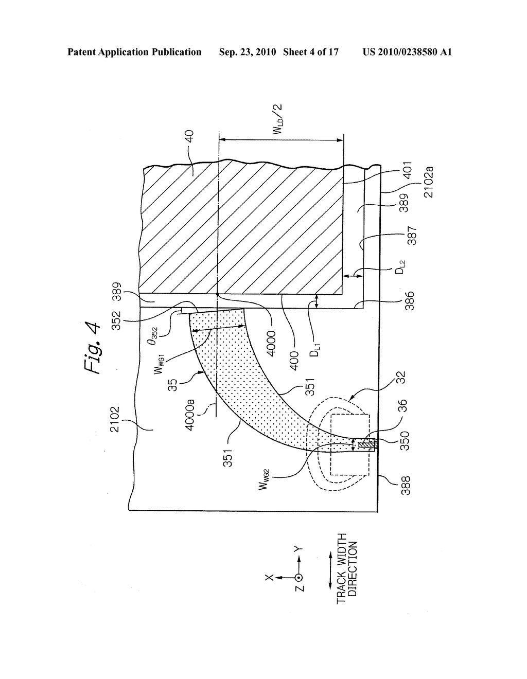 THERMALLY-ASSISTED MAGNETIC RECORDING HEAD WITH LIGHT SOURCE ON ELEMENT-INTEGRATION SURFACE - diagram, schematic, and image 05