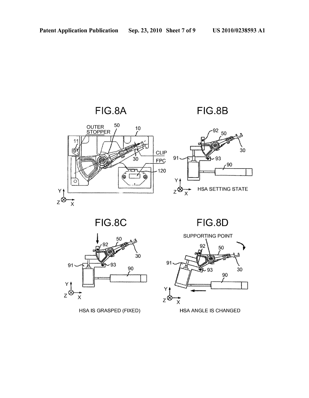 HEAD STACK ASSEMBLY INCORPORATING DEVICE, MAGNETIC DISK DEVICE MANUFACTURING DEVICE, AND METHOD OF MANUFACTURING MAGNETIC DISK DEVICE - diagram, schematic, and image 08