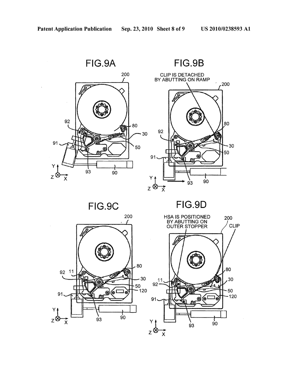 HEAD STACK ASSEMBLY INCORPORATING DEVICE, MAGNETIC DISK DEVICE MANUFACTURING DEVICE, AND METHOD OF MANUFACTURING MAGNETIC DISK DEVICE - diagram, schematic, and image 09