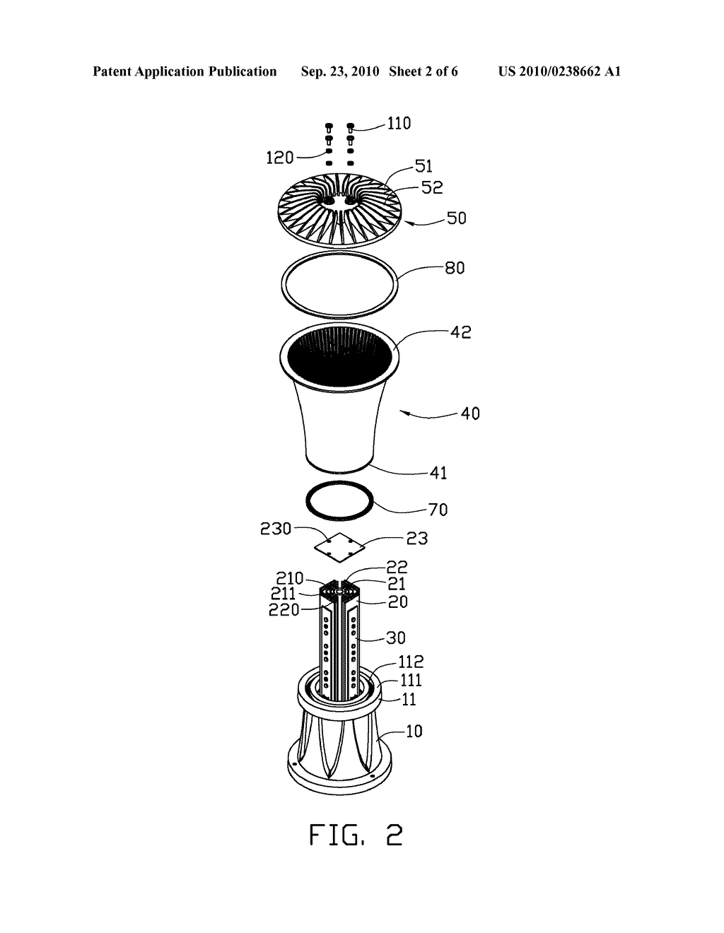 OUTDOOR LAMP HAVING WATERPROOF FASTENING ASSEMBLY - diagram, schematic, and image 03