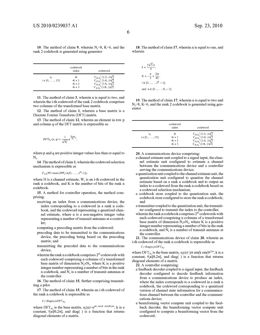 System and Method for Wireless Communications with Codebook Quantization - diagram, schematic, and image 10