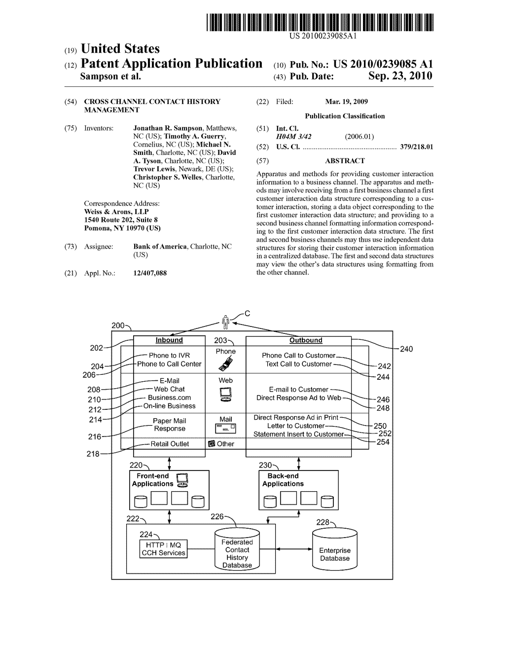 CROSS CHANNEL CONTACT HISTORY MANAGEMENT - diagram, schematic, and image 01