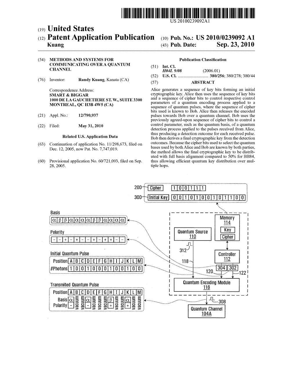 METHODS AND SYSTEMS FOR COMMUNICATING OVER A QUANTUM CHANNEL - diagram, schematic, and image 01