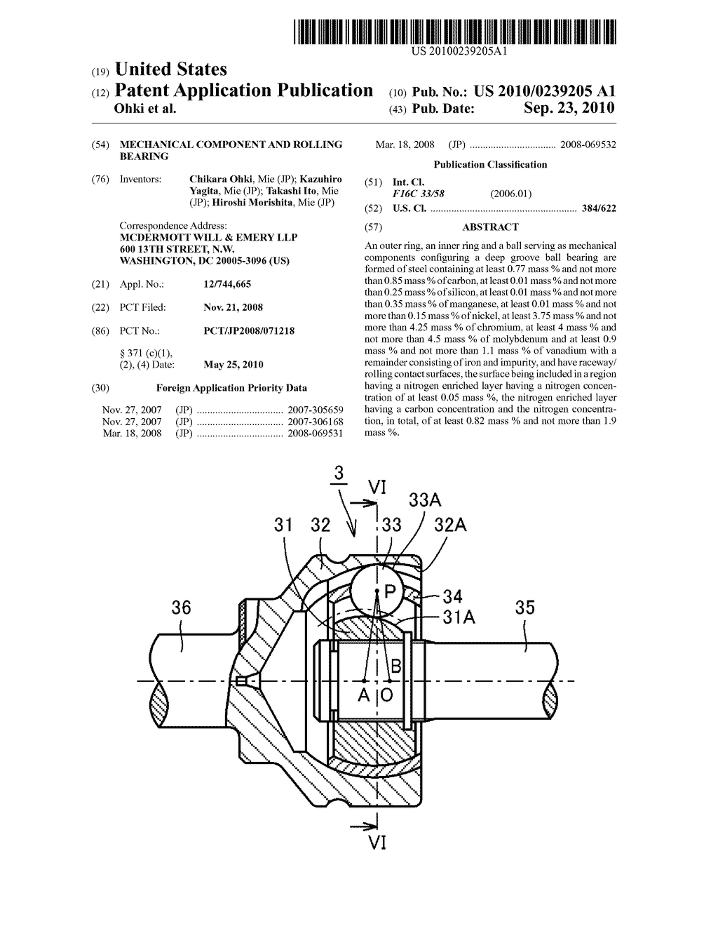 MECHANICAL COMPONENT AND ROLLING BEARING - diagram, schematic, and image 01