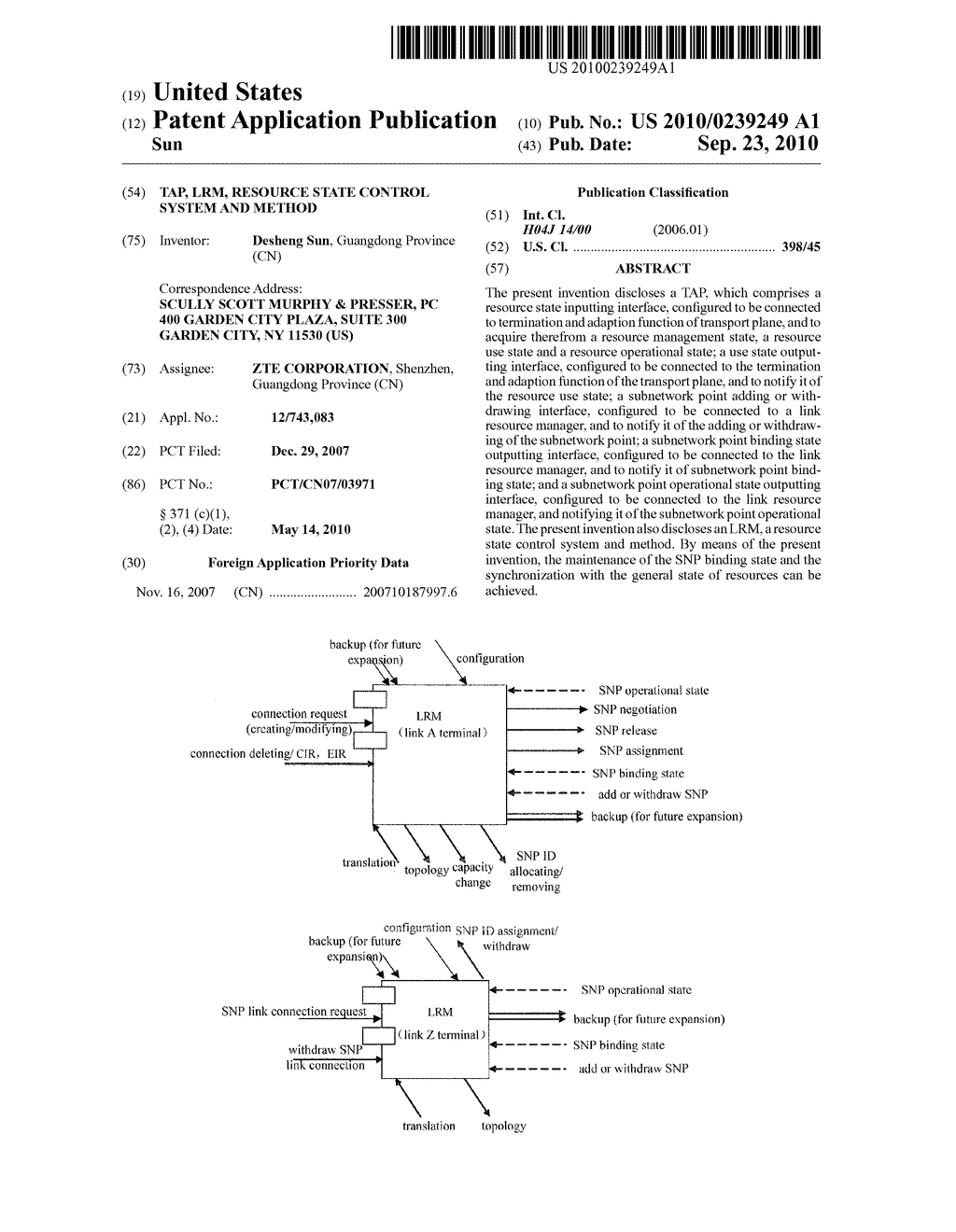 TAP, LRM, RESOURCE STATE CONTROL SYSTEM AND METHOD - diagram, schematic, and image 01