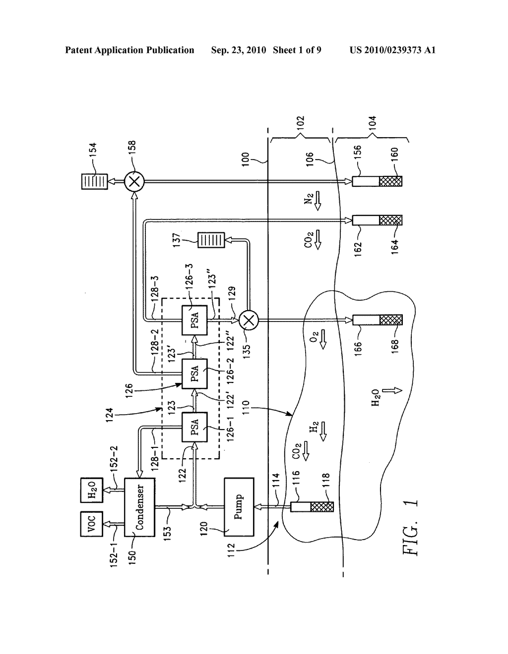 Soil vapor extraction remediation system with vapor stream separation - diagram, schematic, and image 02