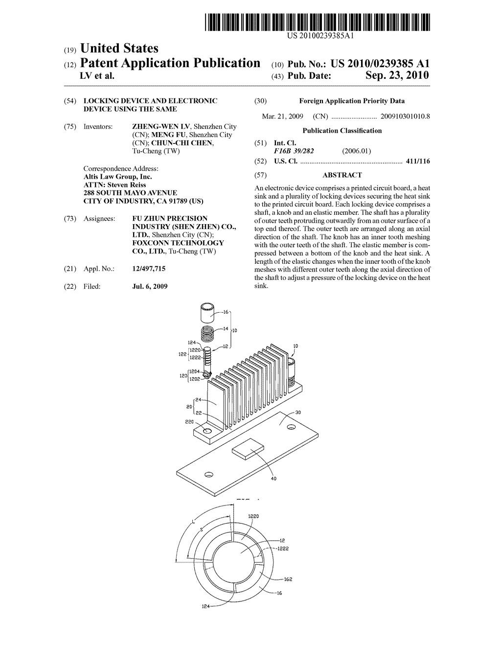LOCKING DEVICE AND ELECTRONIC DEVICE USING THE SAME - diagram, schematic, and image 01