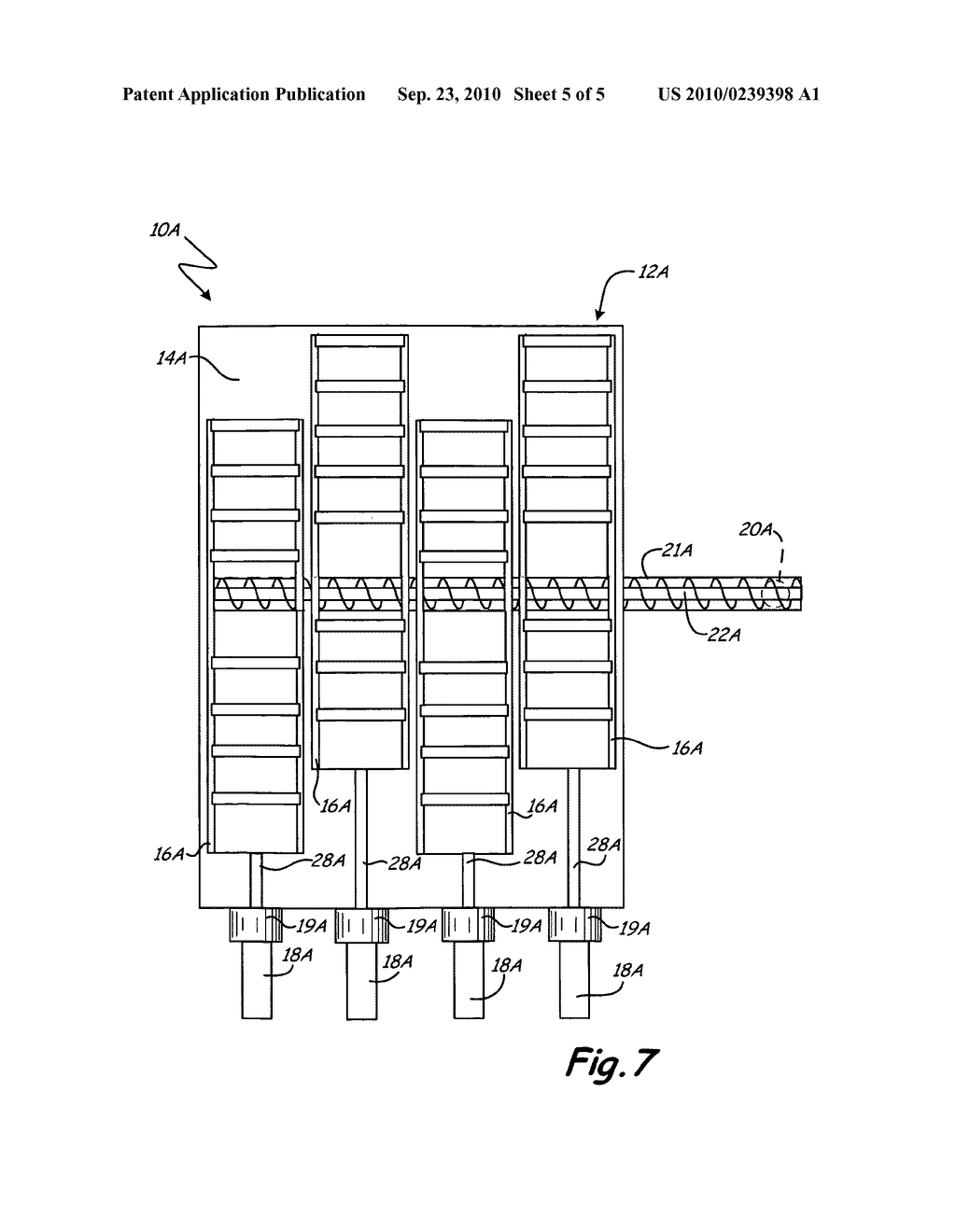 Floating seal stuffing box for silo with reciprocating frame - diagram, schematic, and image 06