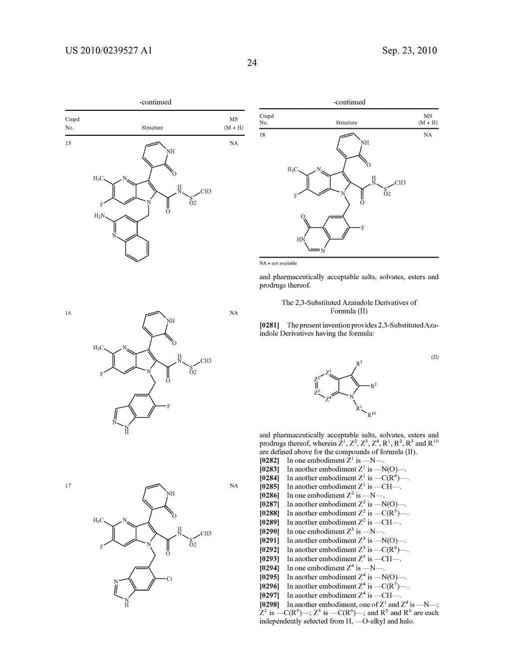 2,3-SUBSTITUTED AZAINDOLE DERIVATIVES FOR TREATING VIRAL INFECTIONS - diagram, schematic, and image 25